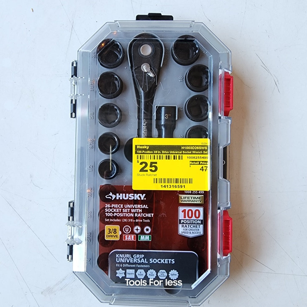 100 POSITION 3/8 in. DRIVE UNIVERSAL SOCKET WRENCH SET 100 POSITION 3/8 in. DRIVE UNIVERSAL SOCKET WRENCH SET